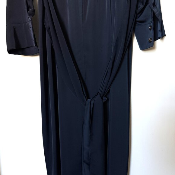 BTFBM Dress Women's Midi Dark Blue Long Sleeve Evening Size L - Picture 8 of 14